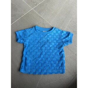 NEW First Impressions Terry Blue short sleeve top t-shirt - 18mo 18 months